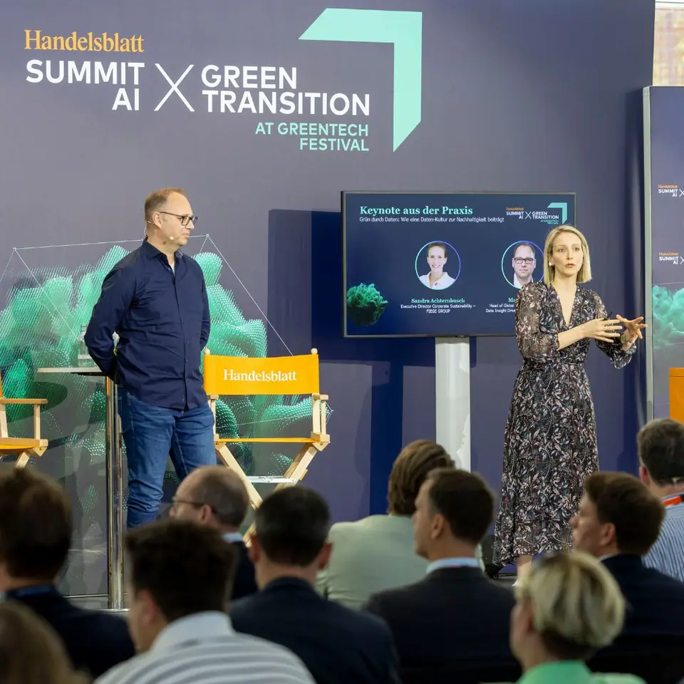 A session at the Handelsblatt Summit, AI x Green Transition