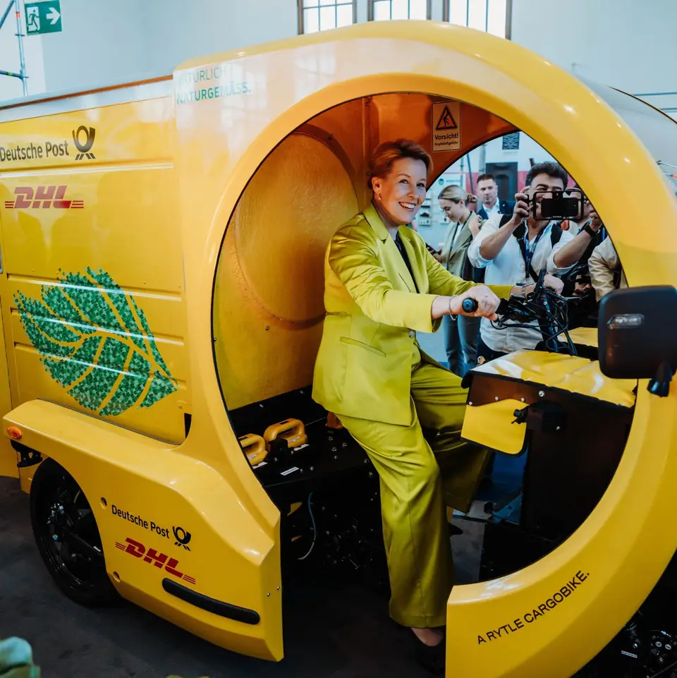 Trying out an electric delivery vehicle